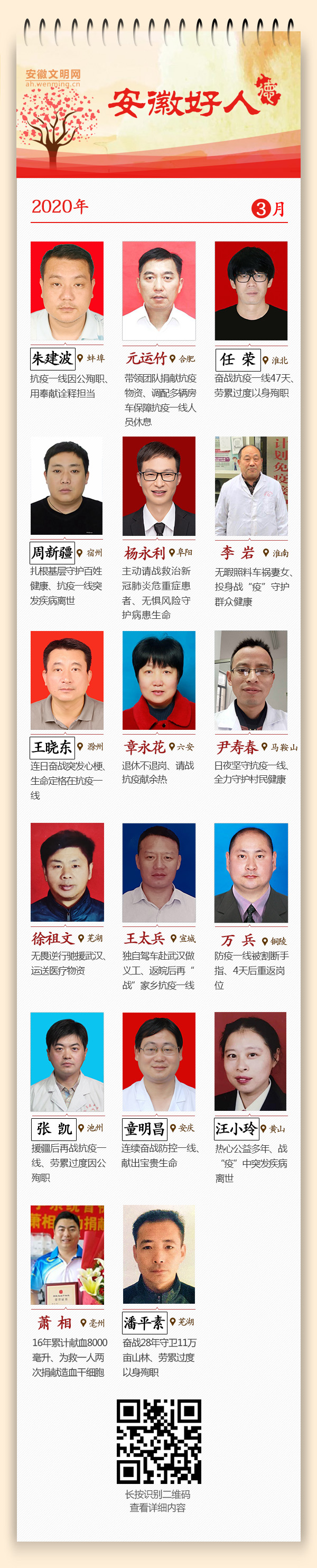 名单！3月份“安徽好人”榜单揭晓 这17人(组)入选