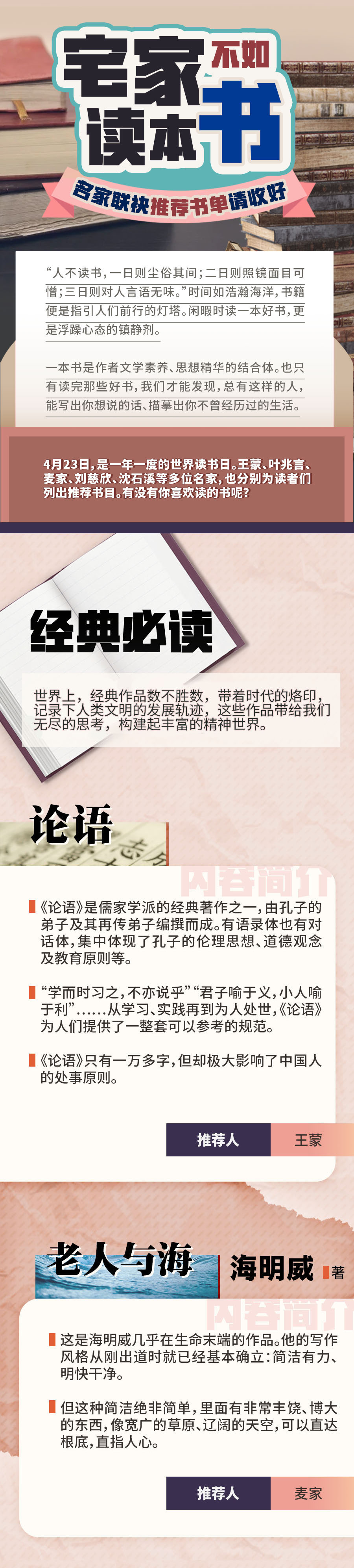 宅家不如读本书：名家联袂推荐书单请收好