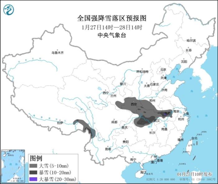 暴雪黄色预警继续：安徽大别山区局地有大暴雪