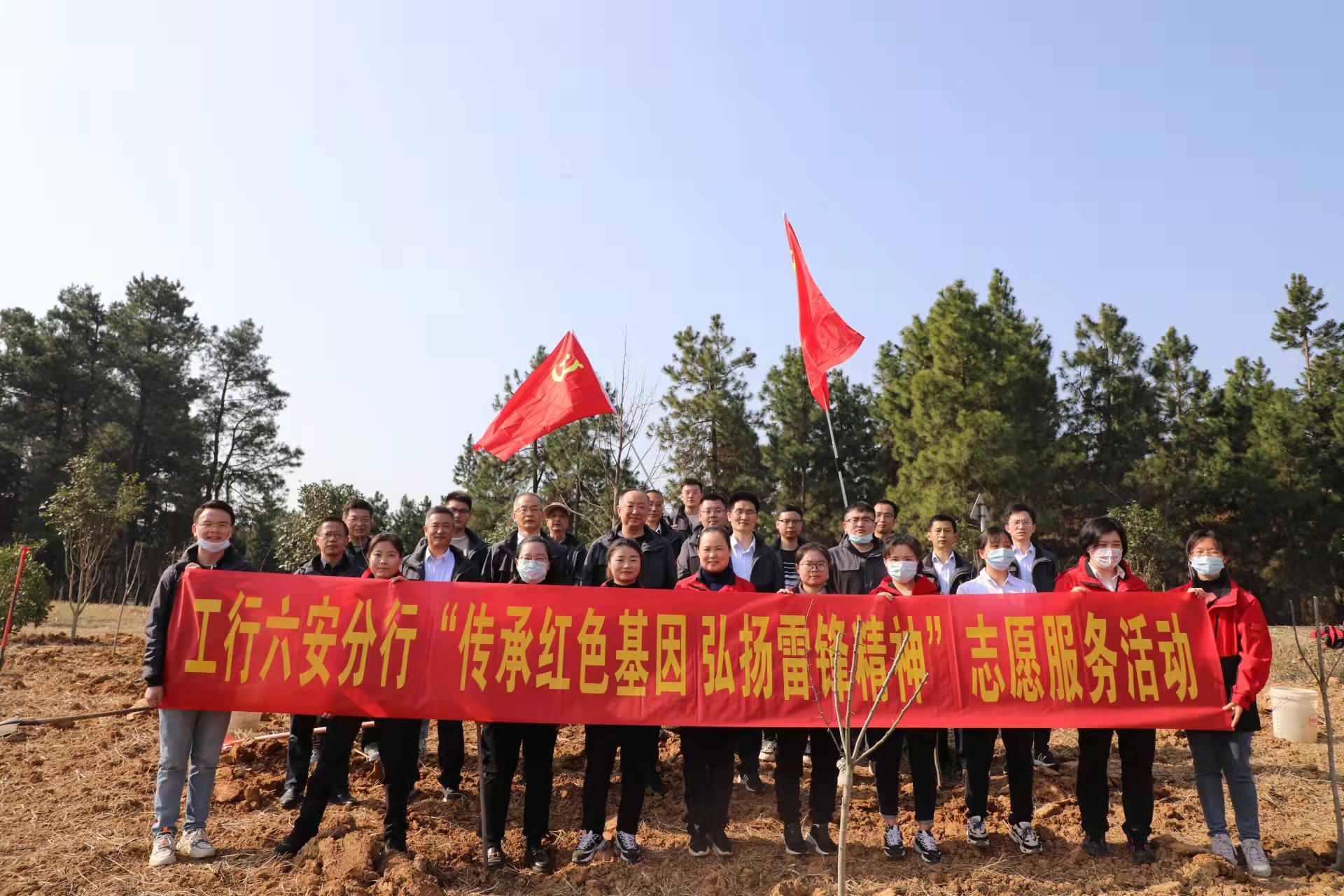 工行六安分行组织开展植树公益志愿服务活动