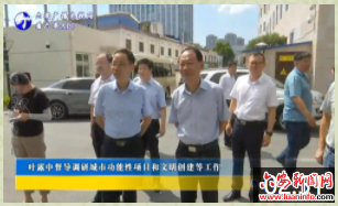 叶露中督导调研城市功能性项目和文明创建等工作