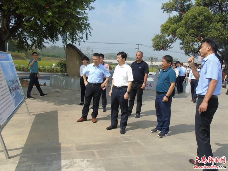 舒城县农业农村重点工作暨乡村振兴工作第三季度观摩团到干汊河镇泉堰村观摩指导