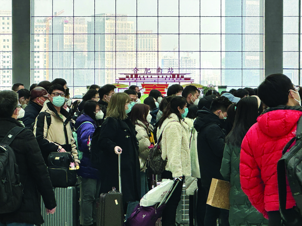 长三角铁路迎来返程客流最高峰