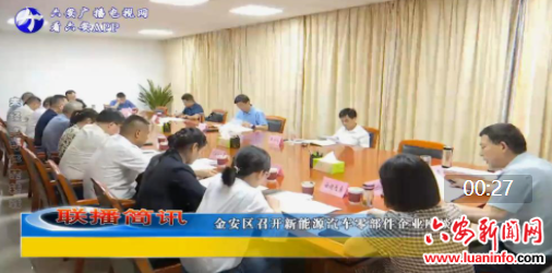 金安区召开新能源汽车零部件企业座谈会