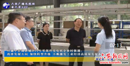 叶露中在调研城区汽车零部件及电机企业时强调： 找准发展方向 加快转型升级 不断激发工业经济高质量发展新动能