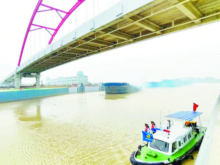 “安徽第一闸”试运行通航