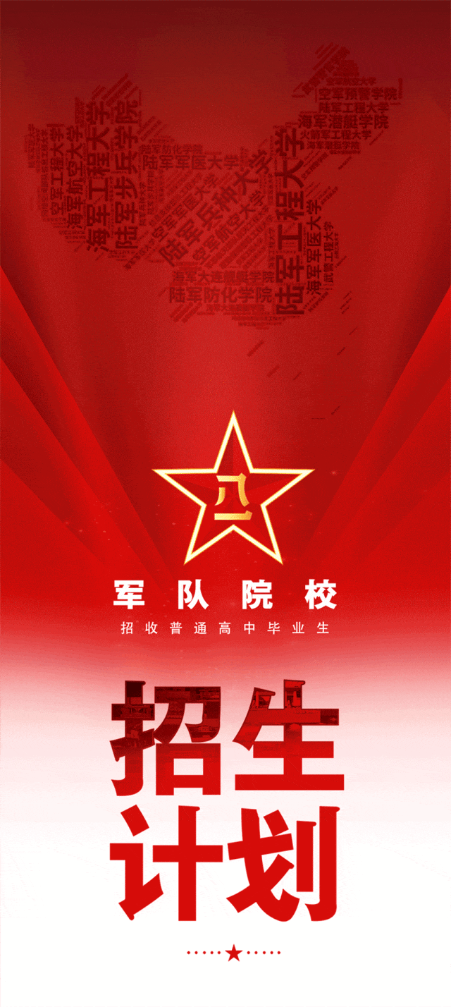2025考军校！安徽省招生计划来了→