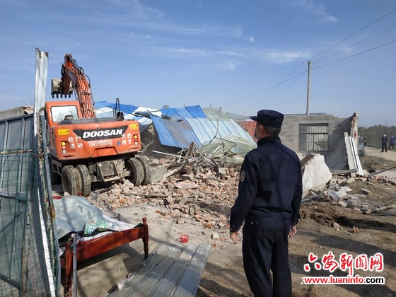 裕安区城管局高新区中队：打击违法建设不手软