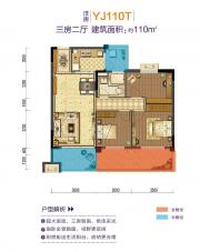 碧桂园·天玺YJ110T3室2厅110㎡